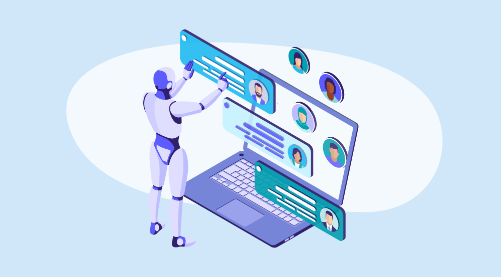 A conceptual idea of AI in HR analytics.