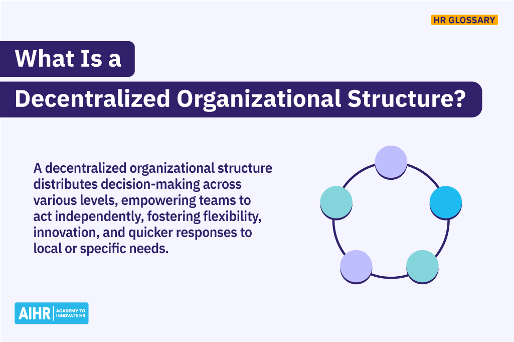 Definition of the term "decentralized organizational structure."
