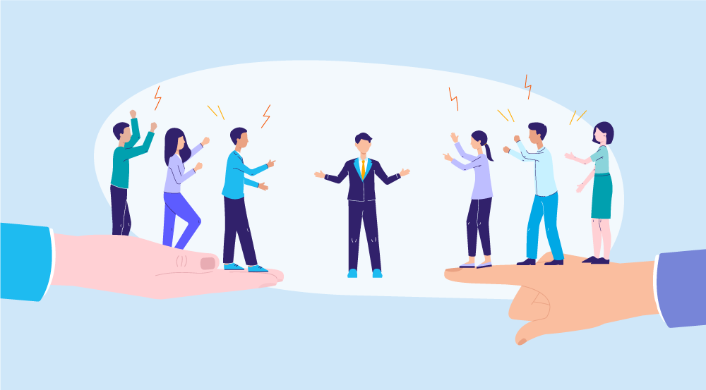 A conceptual representation of hr conflict resolution examples.