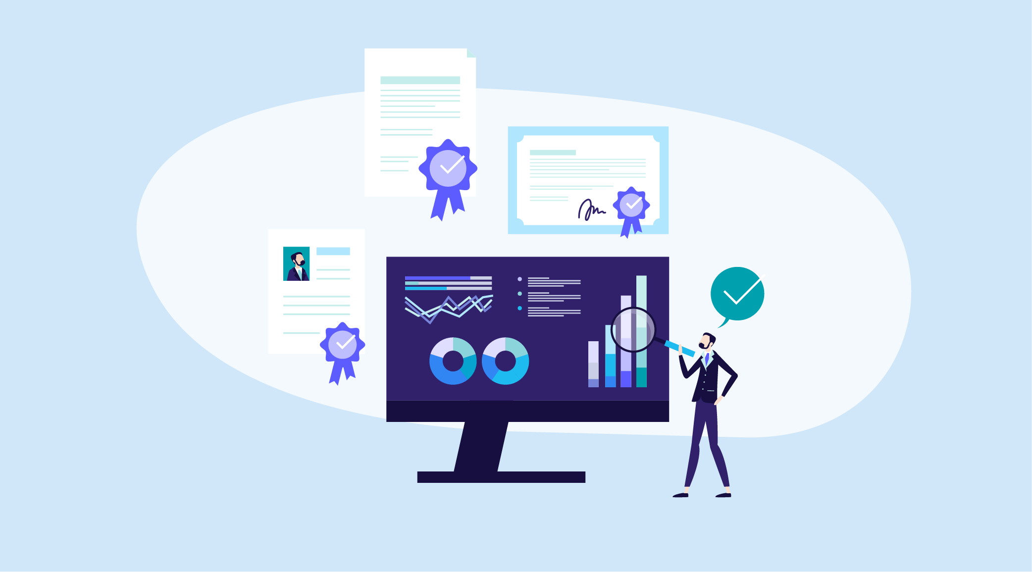 A conceptual representation of an HR strategic plan.