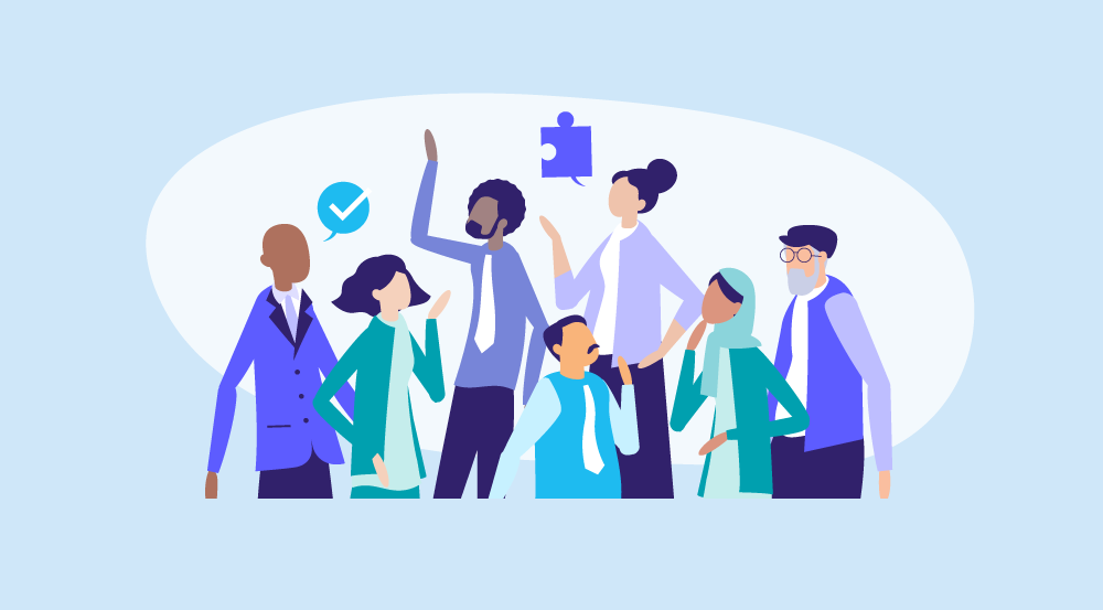 A conceptual representation of inclusion and belonging in the workplace.