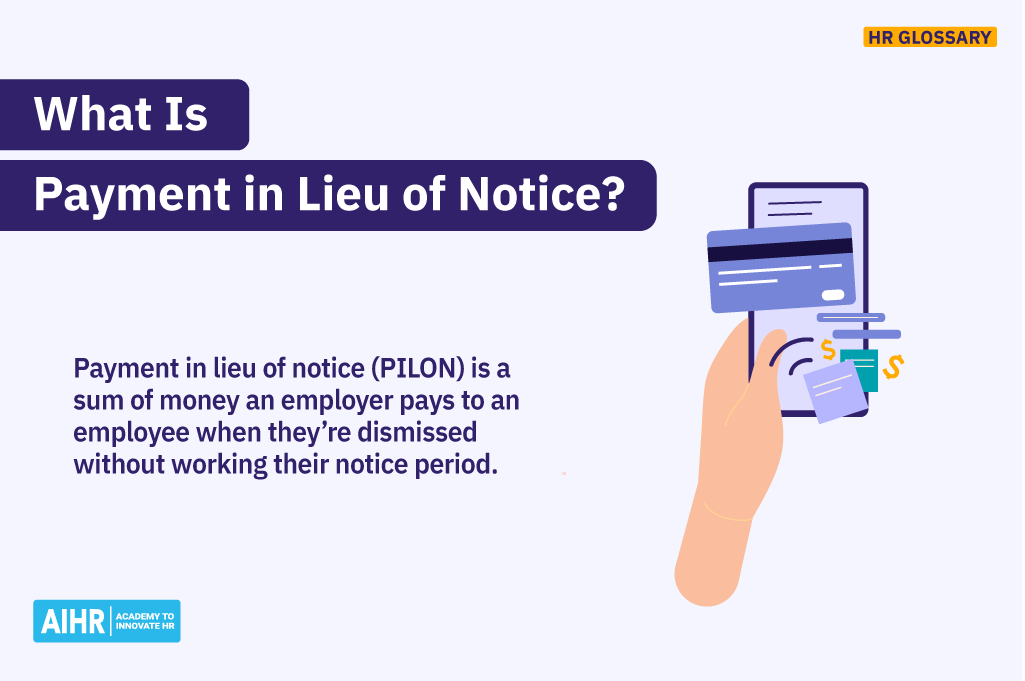 Definition of the term “payment in lieu of notice.”