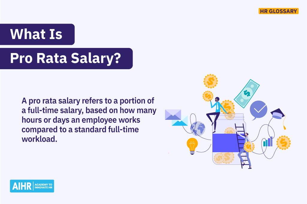 Image containing the definition of pro rata salary.