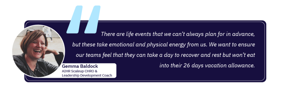 -Gemma Baldock, Scaleup CHRO and Leadership Development Coach at AIHR on mental well-being