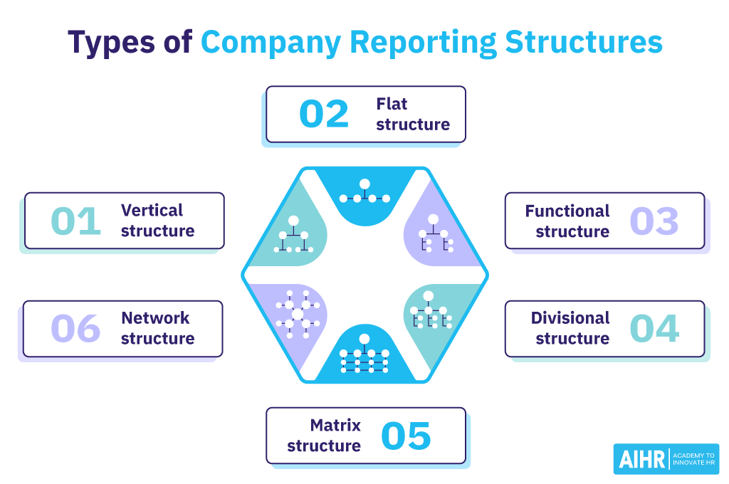 5 different types of company reporting structures.