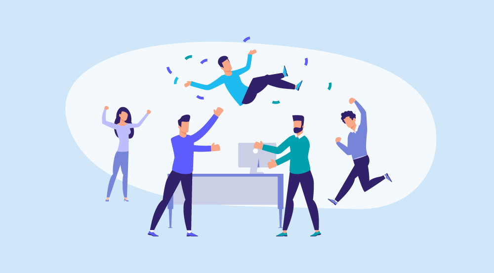 A conceptual idea of work anniversary ideas.